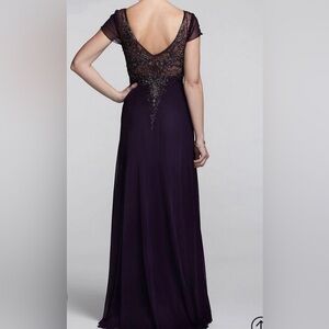 Gorgeous Navy Evening Gown Bridal Party, Mother of Bride Groom Beaded A 11/12